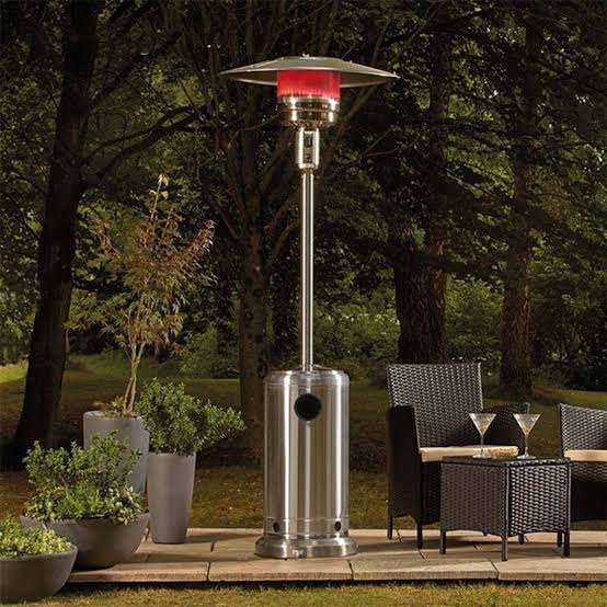 Parasol chauffant inox